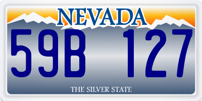 NV license plate 59B127