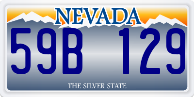 NV license plate 59B129
