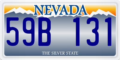 NV license plate 59B131