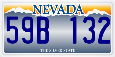 NV license plate 59B132