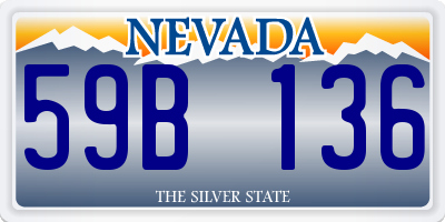 NV license plate 59B136