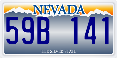 NV license plate 59B141