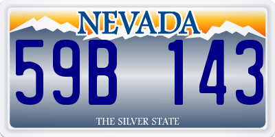 NV license plate 59B143