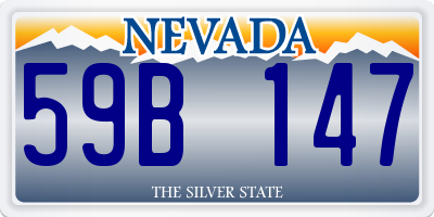 NV license plate 59B147