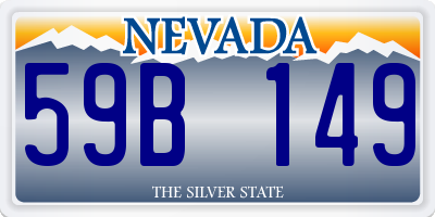 NV license plate 59B149