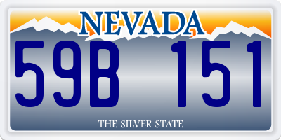 NV license plate 59B151