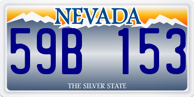 NV license plate 59B153