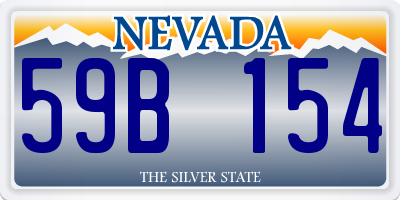 NV license plate 59B154