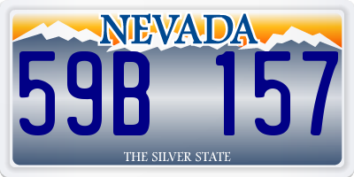 NV license plate 59B157
