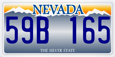 NV license plate 59B165