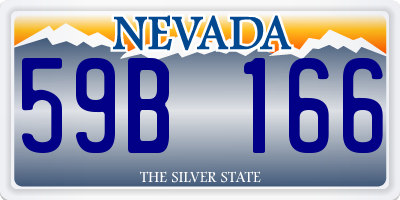 NV license plate 59B166