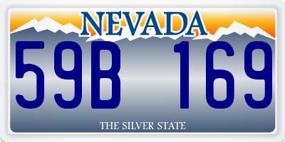 NV license plate 59B169