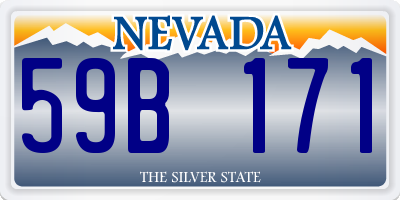 NV license plate 59B171