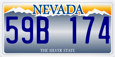 NV license plate 59B174