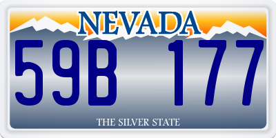 NV license plate 59B177