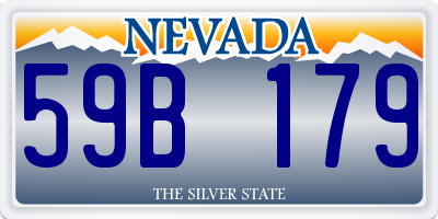 NV license plate 59B179