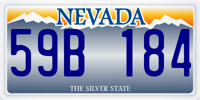 NV license plate 59B184