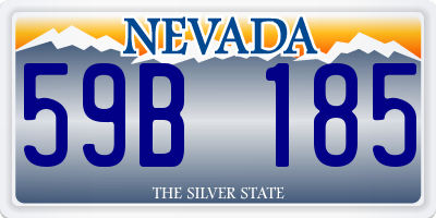 NV license plate 59B185