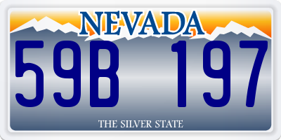 NV license plate 59B197