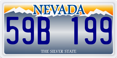 NV license plate 59B199
