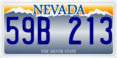 NV license plate 59B213