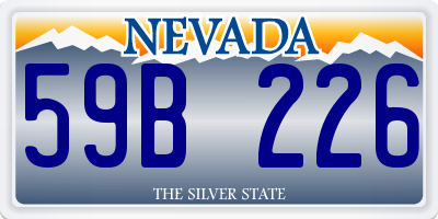 NV license plate 59B226