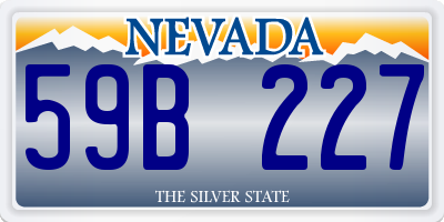 NV license plate 59B227