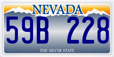 NV license plate 59B228