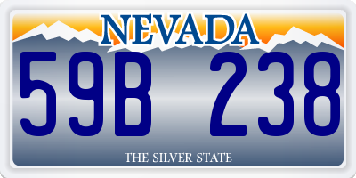 NV license plate 59B238