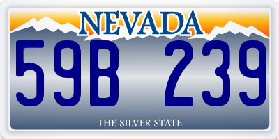 NV license plate 59B239