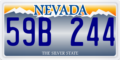 NV license plate 59B244
