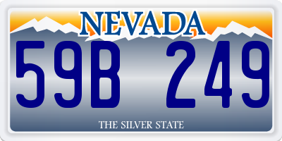 NV license plate 59B249