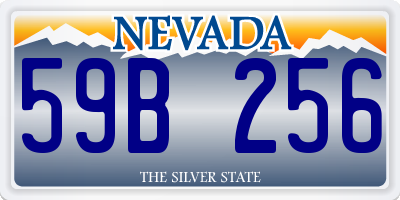 NV license plate 59B256