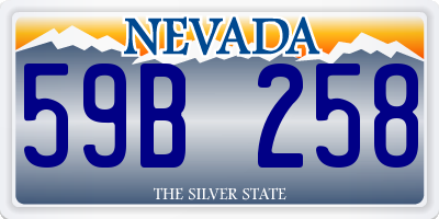 NV license plate 59B258