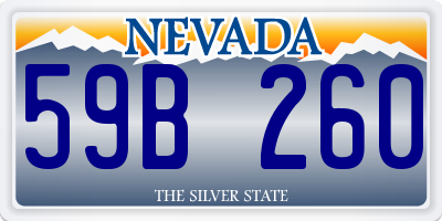 NV license plate 59B260