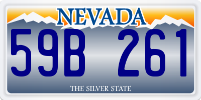 NV license plate 59B261