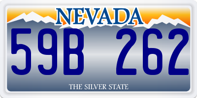 NV license plate 59B262