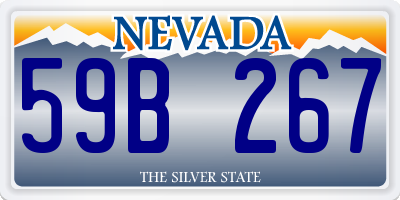 NV license plate 59B267