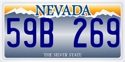NV license plate 59B269