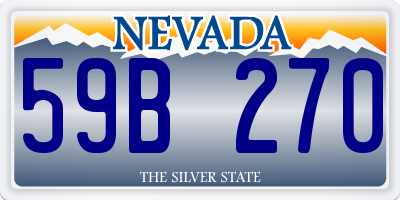 NV license plate 59B270