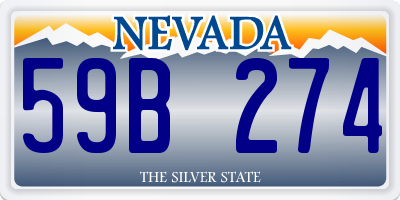 NV license plate 59B274