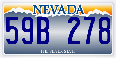 NV license plate 59B278