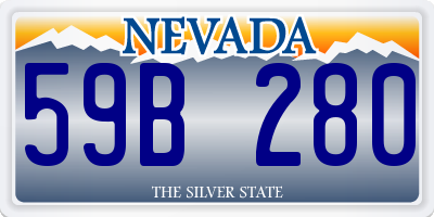 NV license plate 59B280