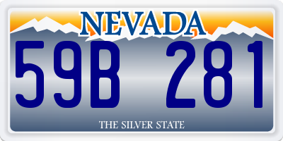 NV license plate 59B281