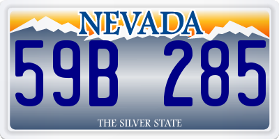 NV license plate 59B285