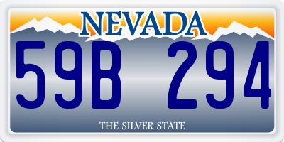 NV license plate 59B294