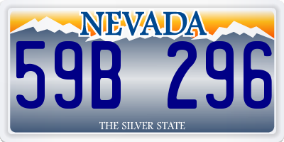 NV license plate 59B296