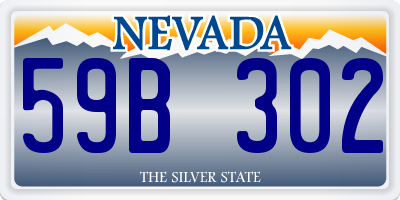 NV license plate 59B302