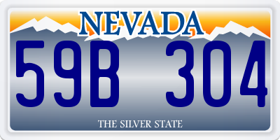 NV license plate 59B304