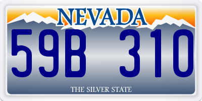 NV license plate 59B310